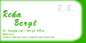 reka bergl business card